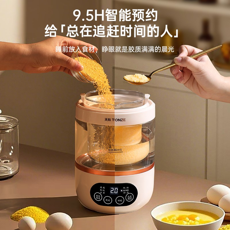 天际玻璃专炖燕窝盅滋补 家用专用隔水炖锅迷你煮花胶隔水电炖锅