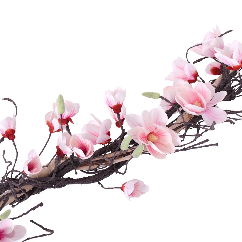 仿真玉兰花藤藤条塑料假树背景墙藤蔓摄影道具假花条橱窗拱门装饰
