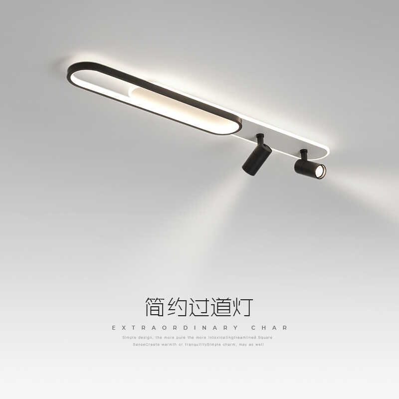 过道灯现代简约客厅吸顶射灯衣帽间走廊一字长条Led阳台吸顶灯