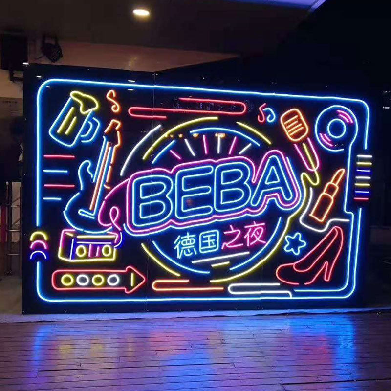 户外灯柔性霓虹灯带12v低压霓虹造型发光字母网红灯条广告led