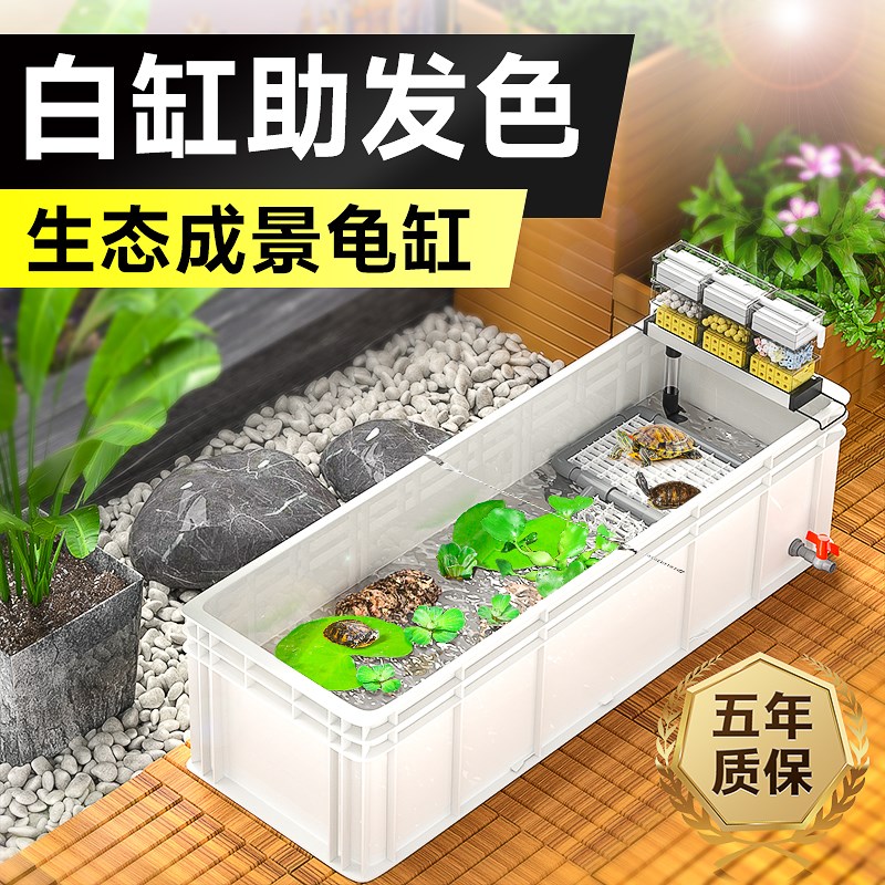 养龟专用缸龟缸大乌龟饲缸养箱周转箱大型龟缸鱼龟缸混养龟池养殖