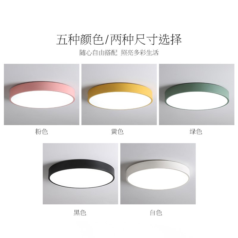 全光谱护眼高显RA98智能语音无极LED吸顶灯现代简约卧室圆形灯具