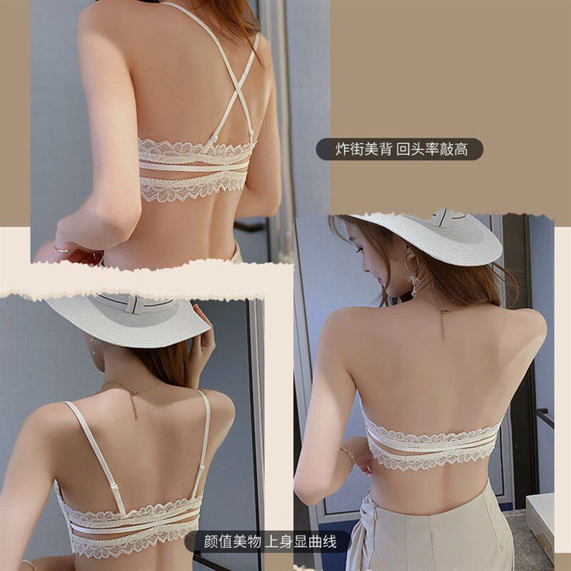 时尚无肩带孕妇内衣夏季薄款女前扣哺乳文胸罩美背防滑抹胸裹胸潮