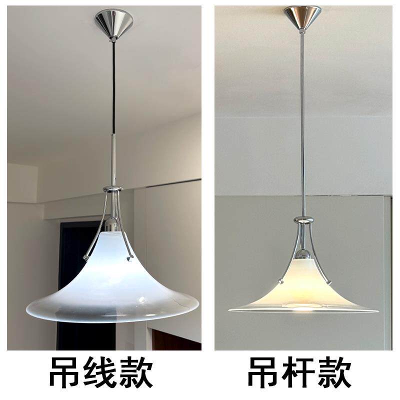 摇臂玉兰吊灯瑞士餐厅灯设计师极简包豪斯吧台岛台咖啡厅玻璃吊灯