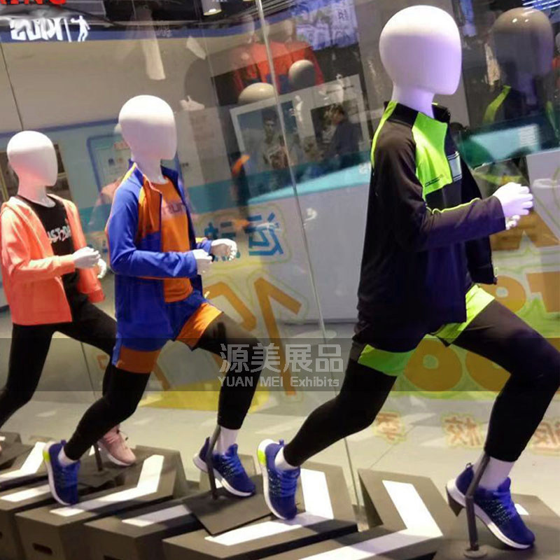 服装模特道具跑步运动休闲小龄儿童橱窗展示架子人台假人体模特儿
