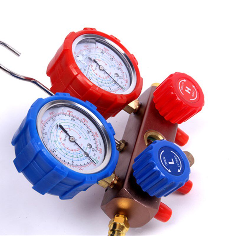 汽车空调加氟表 冷媒表 制冷剂压力表 雪种加氟工具配件双表维修