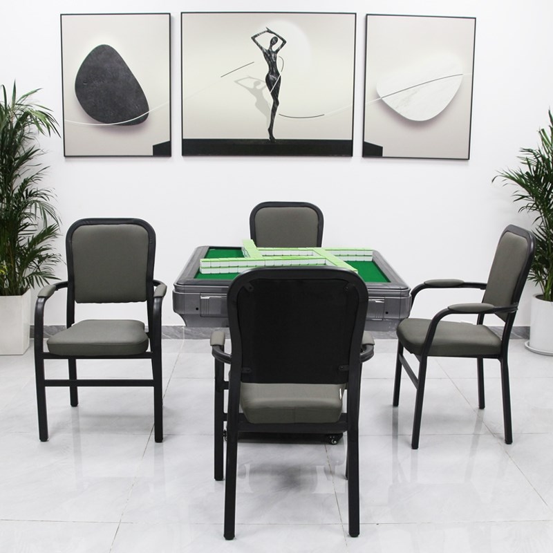 1号4张麻将桌椅子靠背棋牌室座椅茶楼全自动麻将机休闲椅子包邮