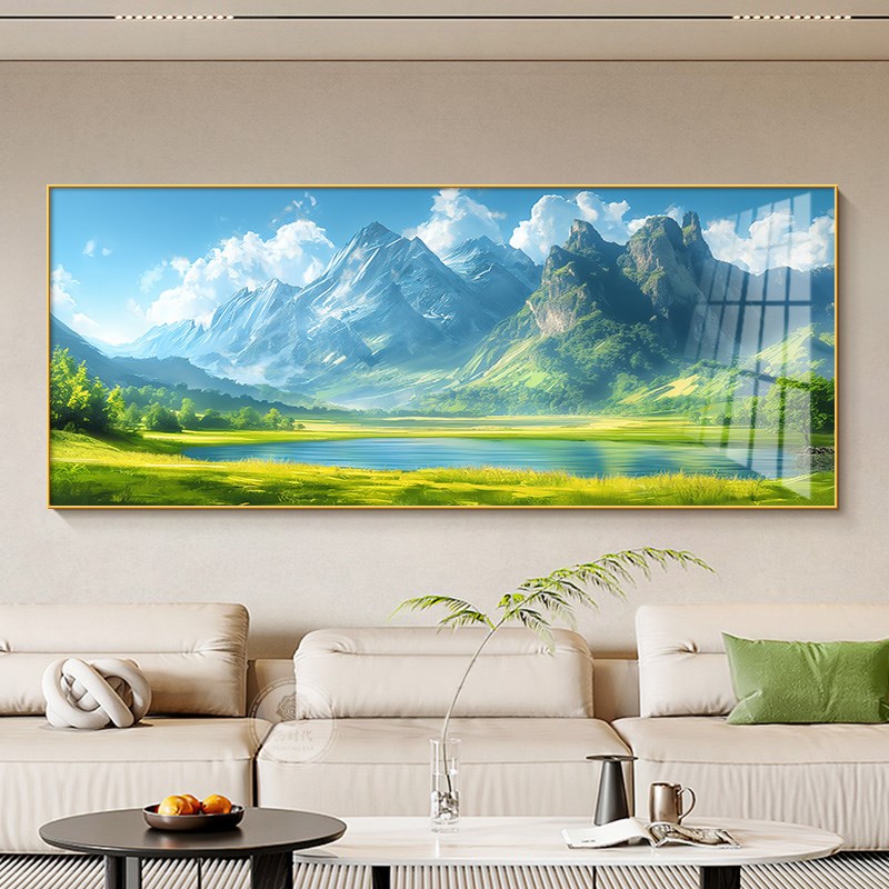 居家挂画背有靠山客厅高级装饰画背景墙沙发壁画2026青山画山水画