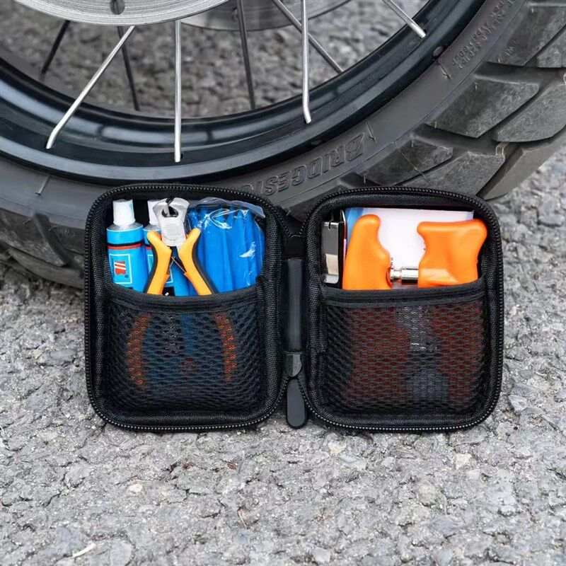 上掣补胎工具套装摩旅便携式摩托车汽车新升级真空胎长效补胎工具