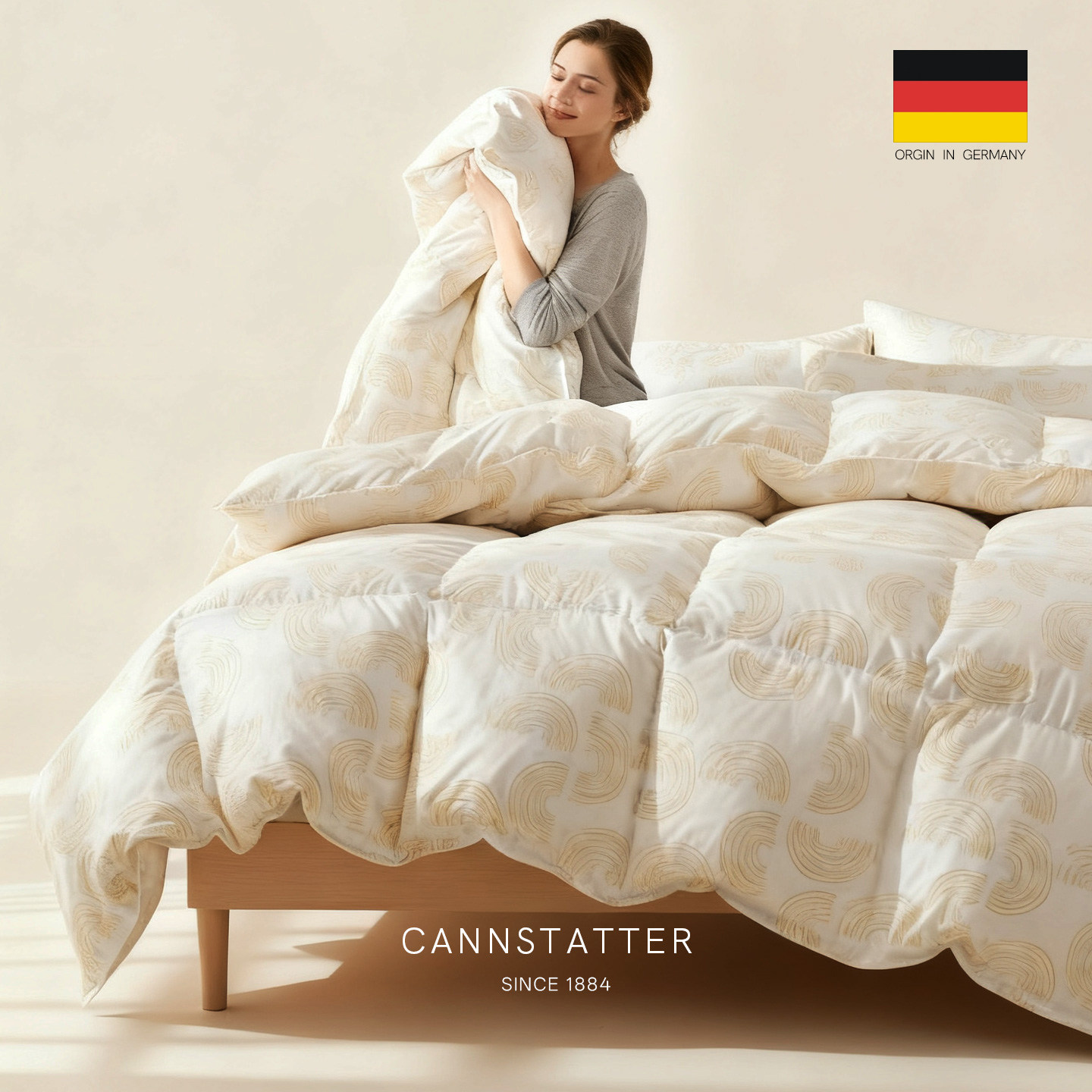 CANNSTATTER羽绒被白鹅绒被子被芯保暖加厚单双人进口鹅绒冬被,床上用品,羽绒/羽毛被,淘宝优惠券,粉丝福利购,淘宝优惠卷