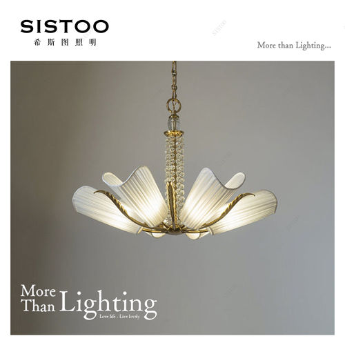 中古设计师法式布艺水晶客厅书房衣帽间灯具美式复古餐厅卧室吊灯