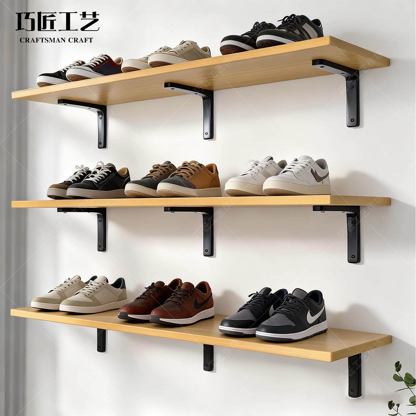 商用服装店鞋子展示架上墙鞋架包包陈列架男女童鞋货架多层置物架