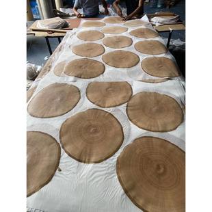 天然年轮木皮 水曲柳黑胡桃年轮木皮各种木头断切端木纹 白橡年轮