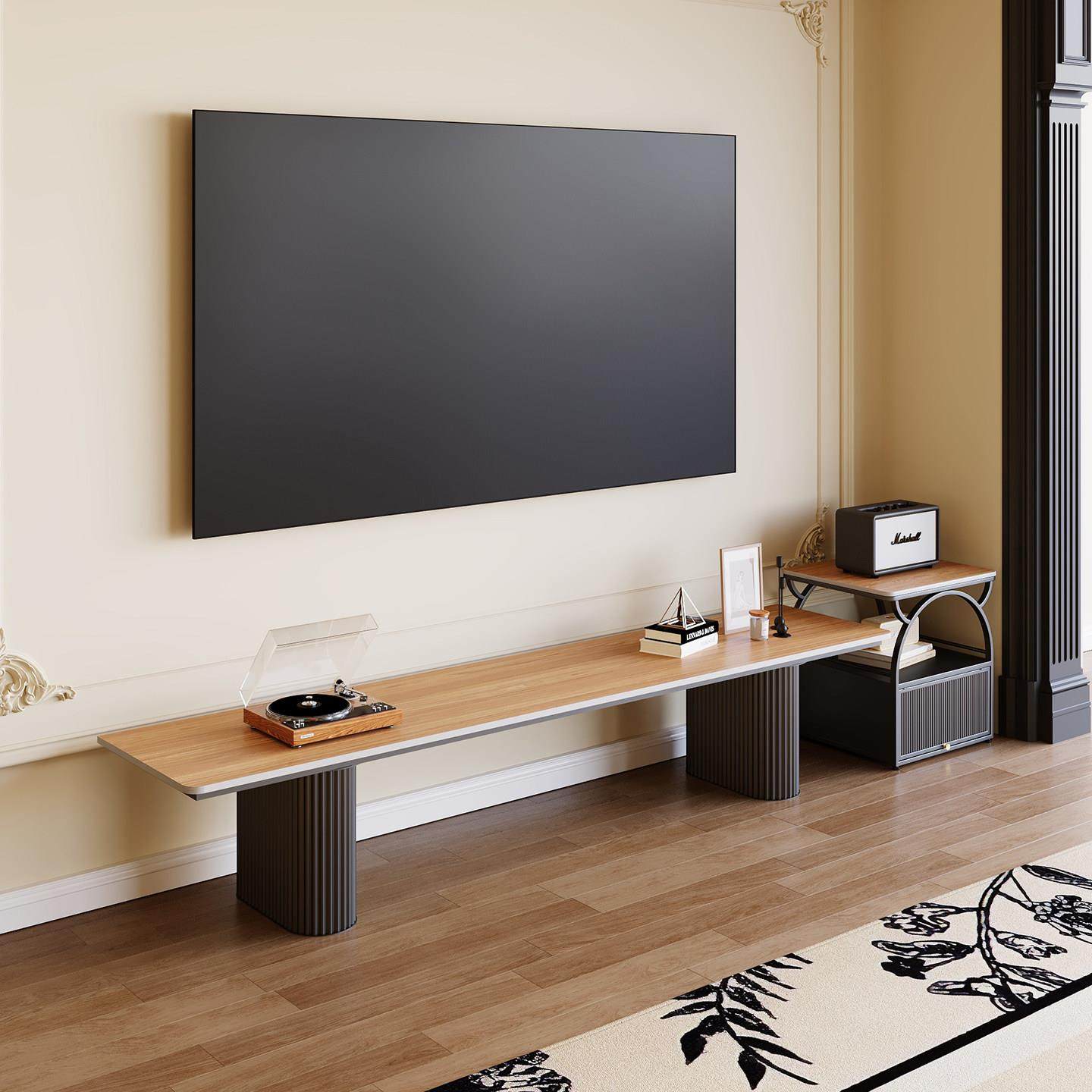 法式中古风岩板电视柜茶几组合客厅家用落地小户型2025热卖新款,住宅家具,电视柜,淘宝优惠券,粉丝福利购,淘宝优惠卷