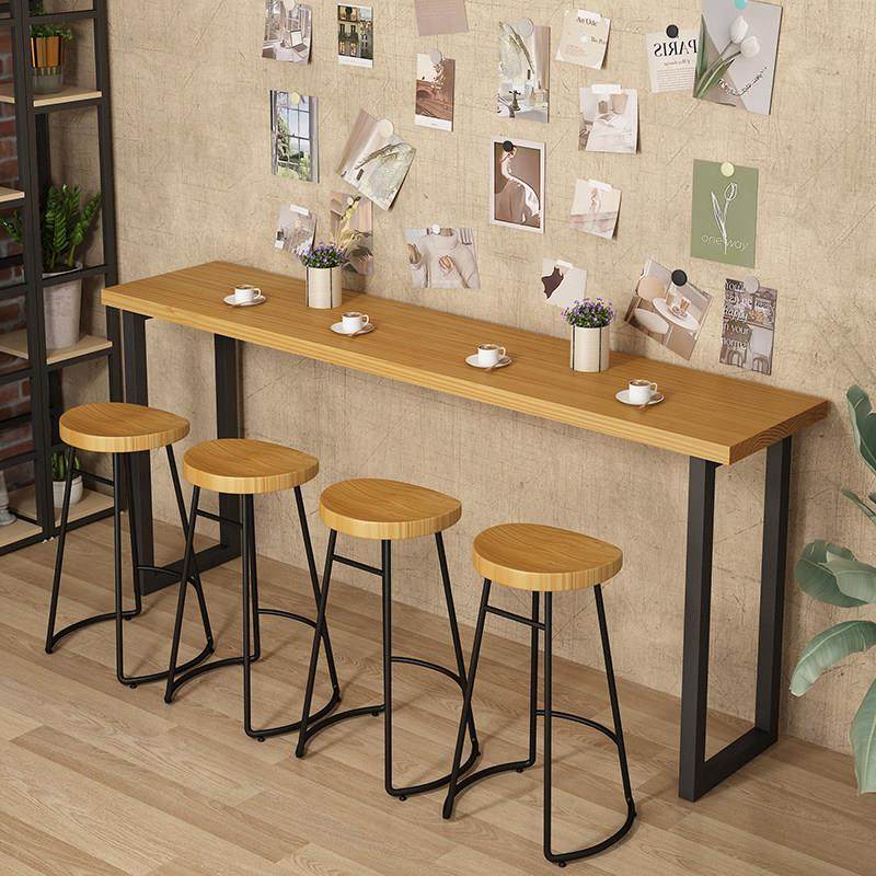 阳台实木吧台桌椅组合家用客厅隔断长条桌简约奶茶店靠窗高脚窄桌,商业/办公家具,酒吧台,淘宝优惠券,粉丝福利购,淘宝优惠卷