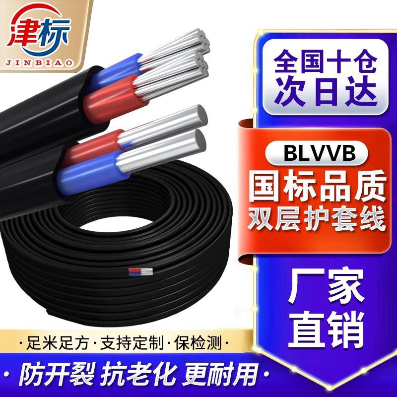 国标护套线2芯铝线电线6 10 16 25平方双芯铝线防老化铝芯线户外