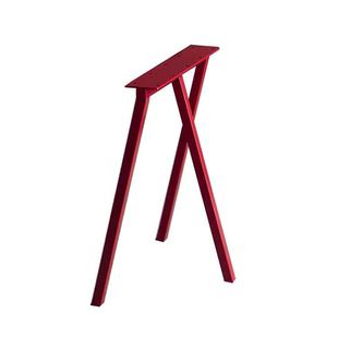 金属桌腿红色餐桌腿支架现代简单桌腿办公室会议桌三脚架定制桌框