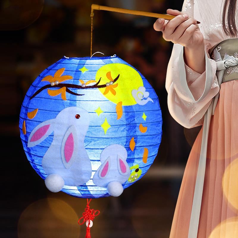 新年纸灯笼手工diy材料包儿童手提元旦幼儿园制作半成品2025新款