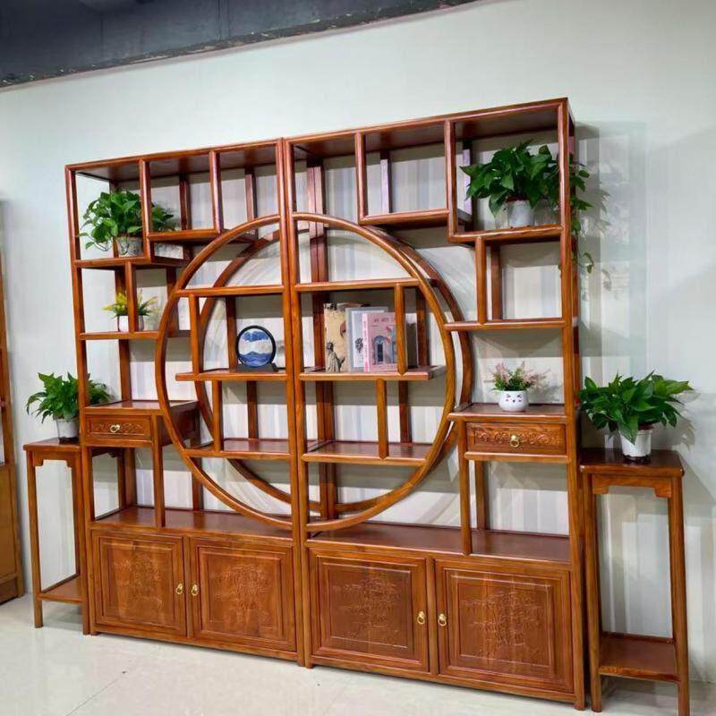 博古架纯实木中式茶叶展示柜茶架子置物架茶柜茶室茶具摆件收纳柜