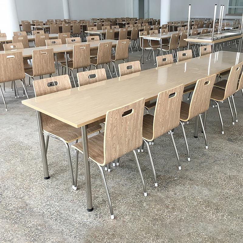 快餐桌椅学校工厂食堂餐桌椅4人位经济型餐桌长方形餐饮桌子商用