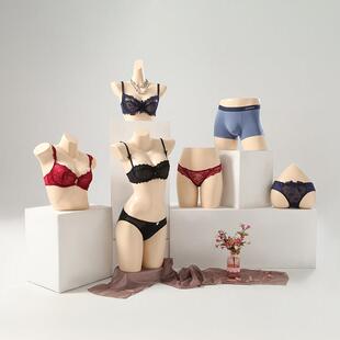 内衣模特橱窗陈列展示架男女半身模特道具塑身衣胸模裤模假人模型