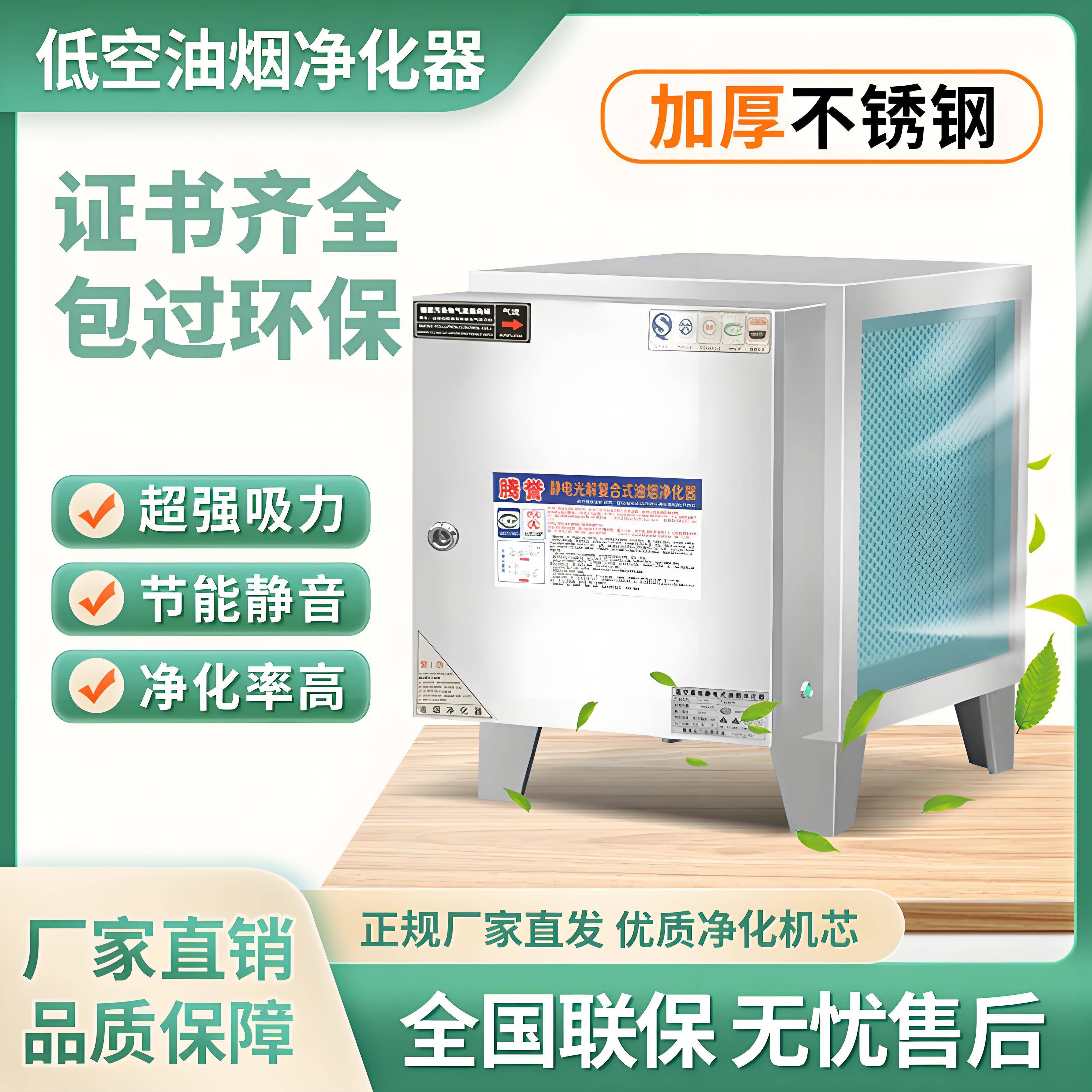 低空油烟净化器商用饭店专用烧烤厨房餐饮静电式小型家用无烟环保