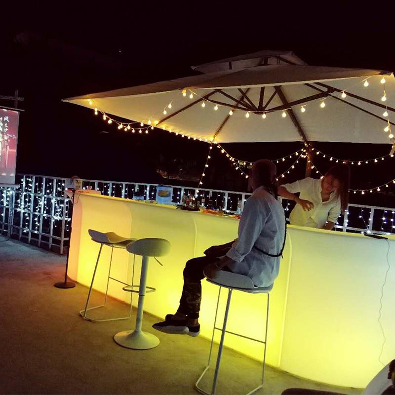 需定制户外发光吧台酒吧KTV会所迎宾接待台休闲聚会防水调酒移动