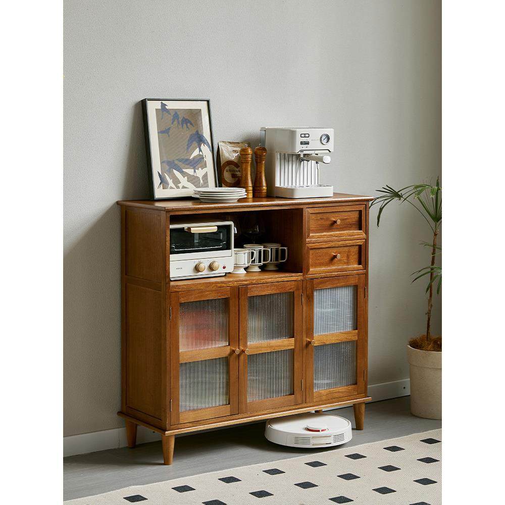 餐具柜实木胡桃色餐厅壁柜柜储物柜储物柜多层茶室茶柜,住宅家具,餐边柜,淘宝优惠券,粉丝福利购,淘宝优惠卷