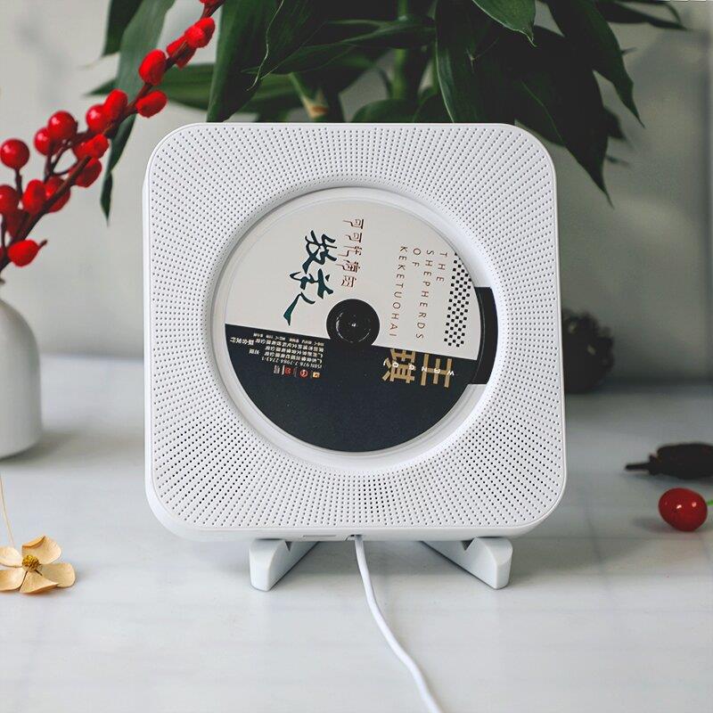 可创壁挂式CD机蓝牙音箱复古黑胶CD光碟光盘音乐播放器便携ins