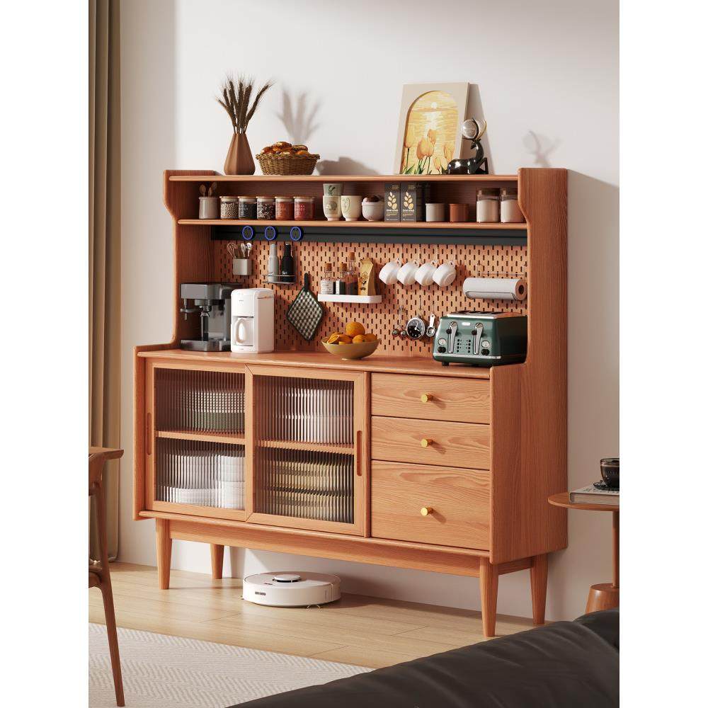 实木餐边柜储物柜客厅厨房北欧日式餐厅边柜一体靠墙茶水柜咖啡柜,住宅家具,餐边柜,淘宝优惠券,粉丝福利购,淘宝优惠卷