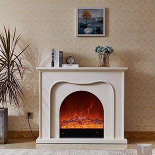 1.2m法式壁炉奶油风装饰柜家用民宿客厅复古仿真火焰氛围灯电取暖