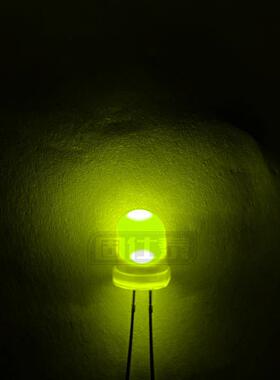 F8MM绿发普绿超高亮LED绿灯有边灯珠发光二极管透明直插指示灯