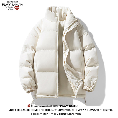PLAY DCDN美式立领棉服男女冬季潮流宽松面包服加厚保暖棉衣外套