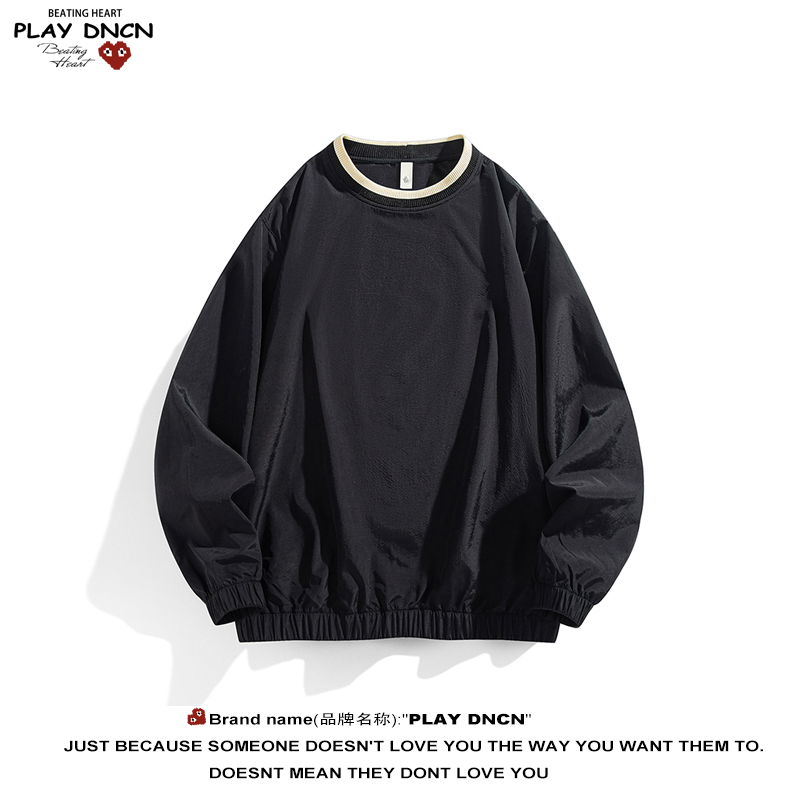 PLAY DCDN美式复古圆领卫衣男女秋季宽松百搭套头外套
