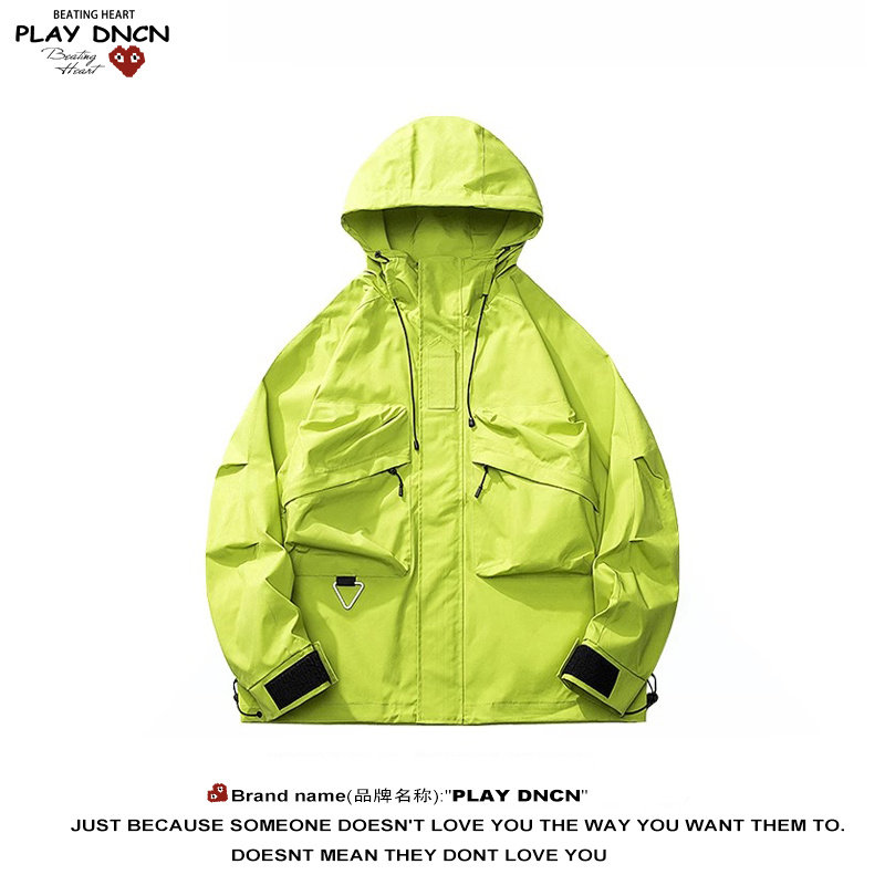 PLAY DCDN户外冲锋衣外套新款春秋潮牌情侣工装痞帅夹克男登山服