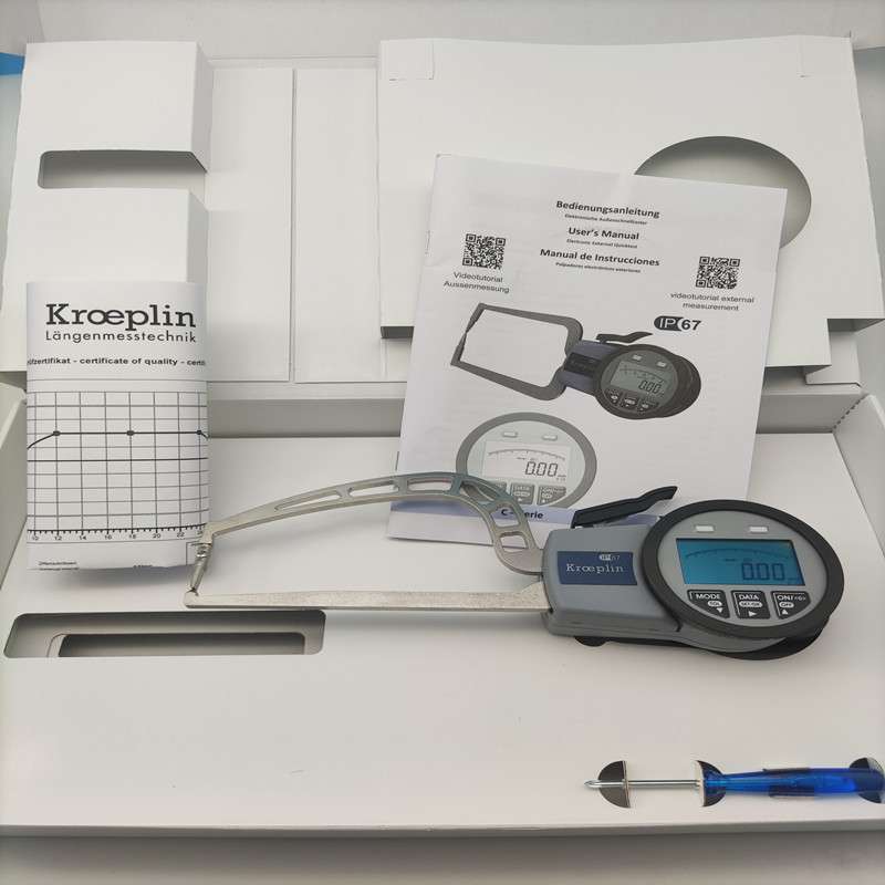 德国KROEPLIN管壁测厚规C3R30S/数显外卡规/高精度卡规/德国卡规