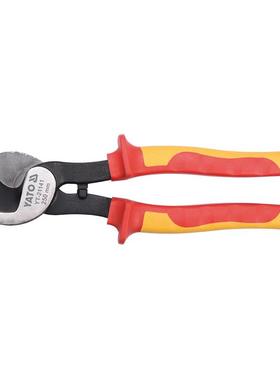 易尔拓双色绝缘断线钳 电缆剪 电工钳 棘轮式电缆剪YT-21141