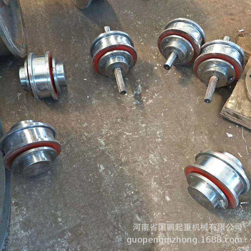 直径320主动被动欧式车轮组欧式端梁起重机行车大小车行走轮