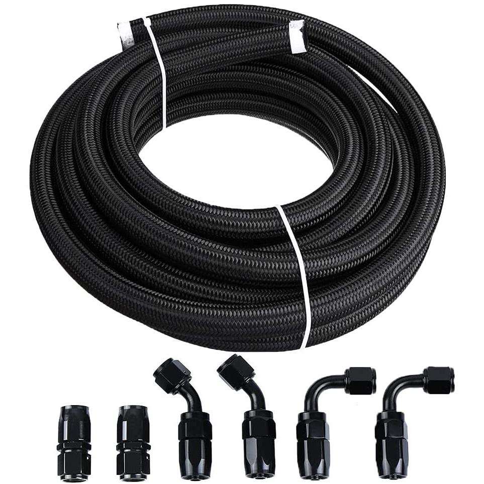 汽车改装10ftAN尼龙线编织油管燃油管橡胶油管油冷器油管接头套件