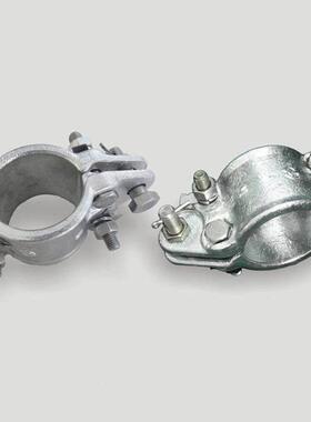 铁路接触网金具配件热浸镀锌套管双耳JL14-06支撑臂连接管卡子