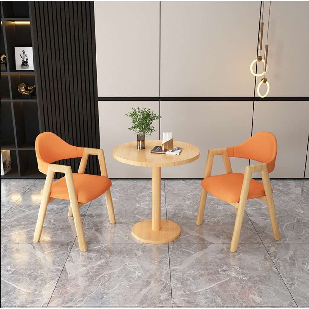 小圆桌洽谈桌茶几家用阳台桌椅组合现代简约休闲会客茶桌三件套