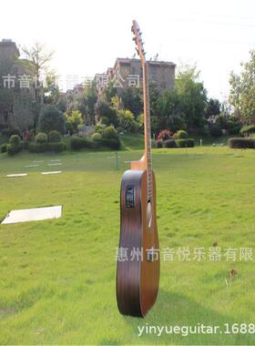 工厂直销40寸41寸木吉他红松面单带EQ电箱吉它guitarOEM贴牌