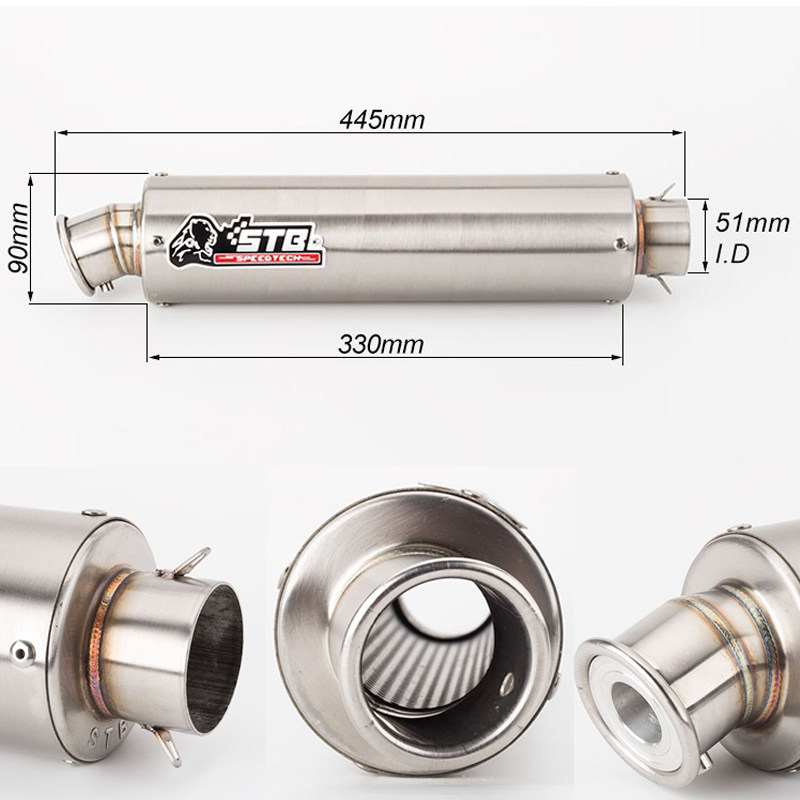 机车改装排气管消音器R15 V3 MT03 RS150 Y15 SV650 NINJA250
