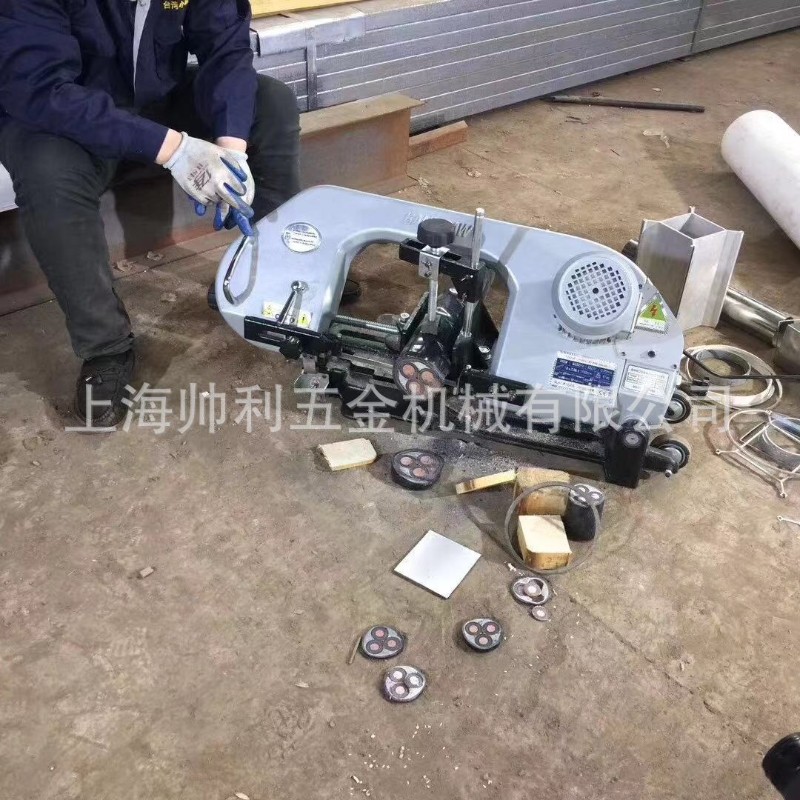 小型锯床金属锯床卧式锯床带锯床18F1切割锯床台湾小锯床切不锈钢