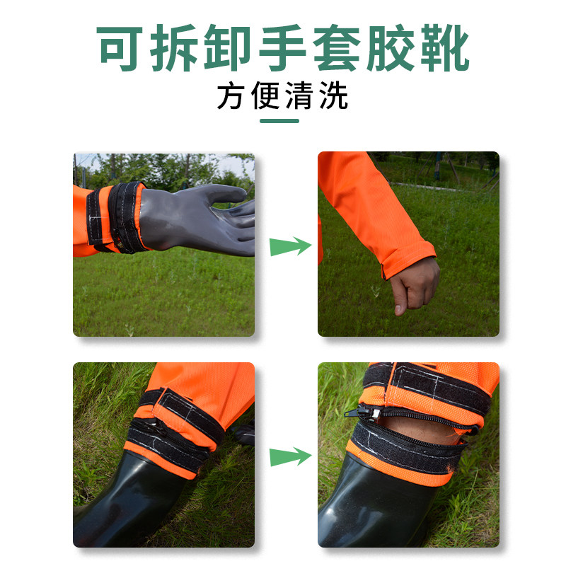 新款马蜂防护衣全套加厚连身马蜂衣服防蜂服透气抓胡蜂捉金环爬树