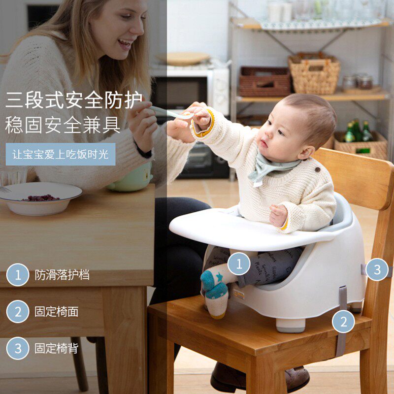 宝宝吃饭桌餐椅子婴儿简易餐桌轻便携式多功能家用塑料靠背学座椅