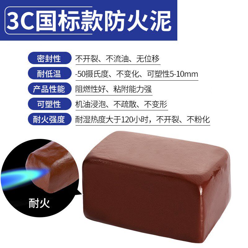 防火泥电缆桥架配电箱有机堵料消防电力阻燃胶泥防火封堵材料齐全