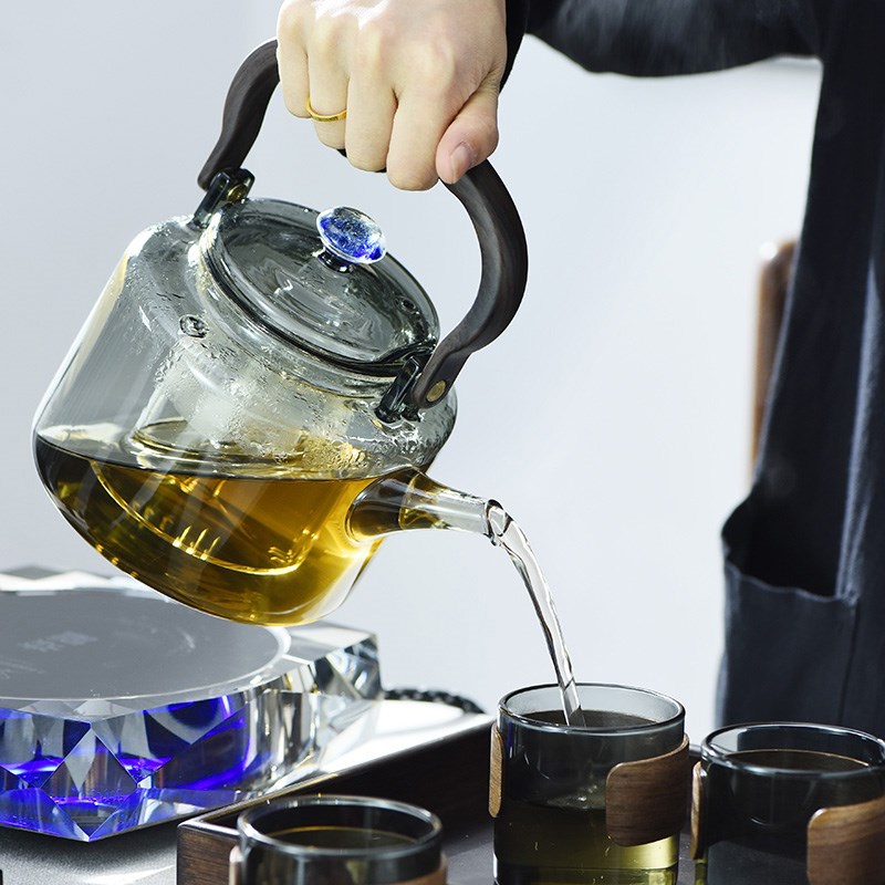 耐高温玻璃茶壶煮茶器水晶电陶炉室内花茶养生烧水壶茶炉围炉套装