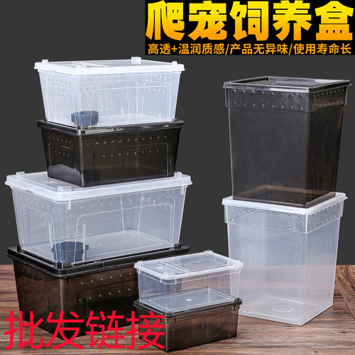 爬虫箱饲养盒饲养箱守宫睫角蜘蛛角蛙昆虫龟玩家蛇防逃逸饲养盒