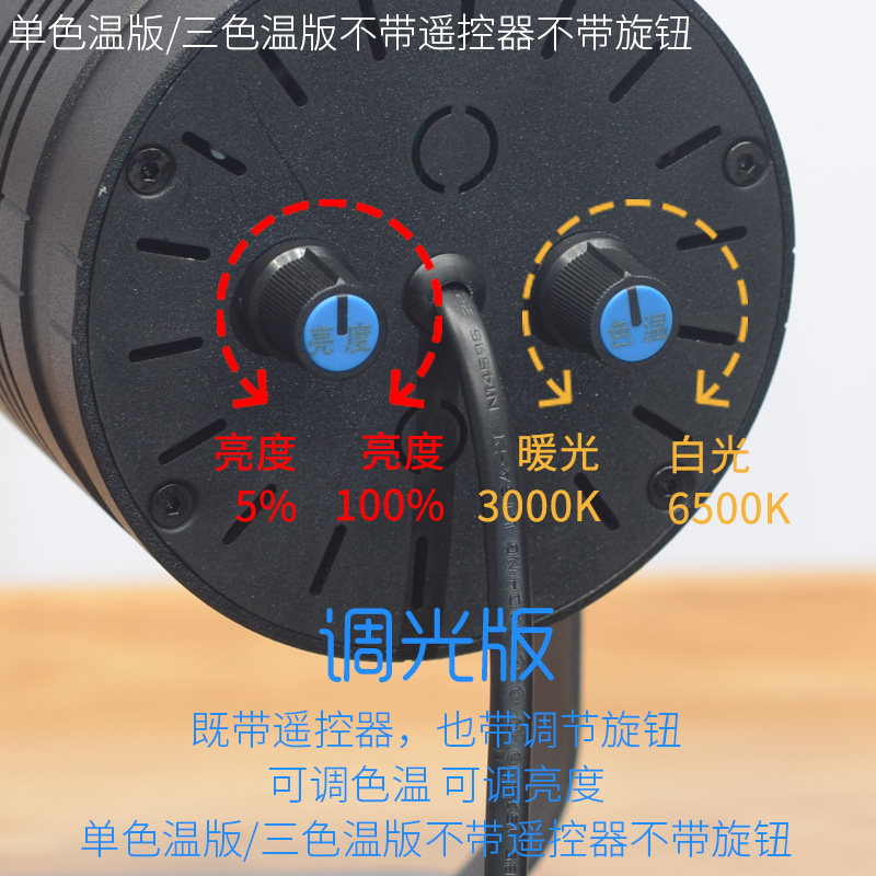 超高亮度100WLED夹子射灯75瓦带插头夹式店铺卖场拍照摄影补光灯